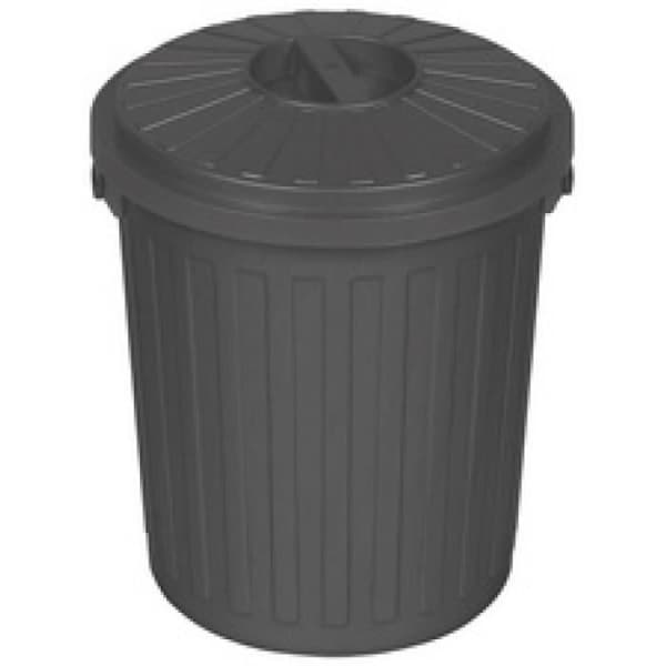 ok "Mini-Tonne" papperskorg med lock, 7 liter, grafit 0,000000 Svart
