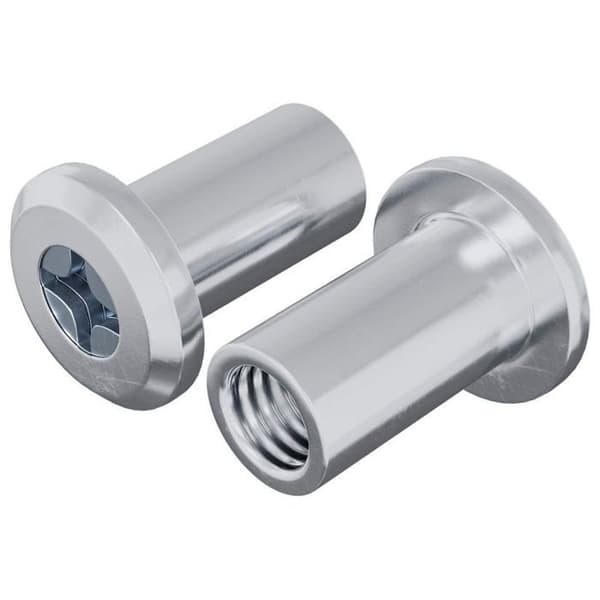 Bult - mutter - skiva Vidaxl Låsmutter 2 st Silver M6 x 15 mm Stål