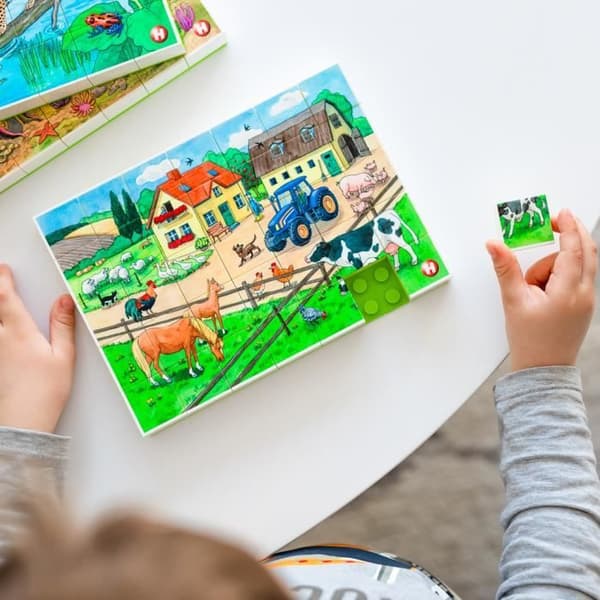 Hubelino pussel farm junior 26,5 x 18,2 cm 35 bitar