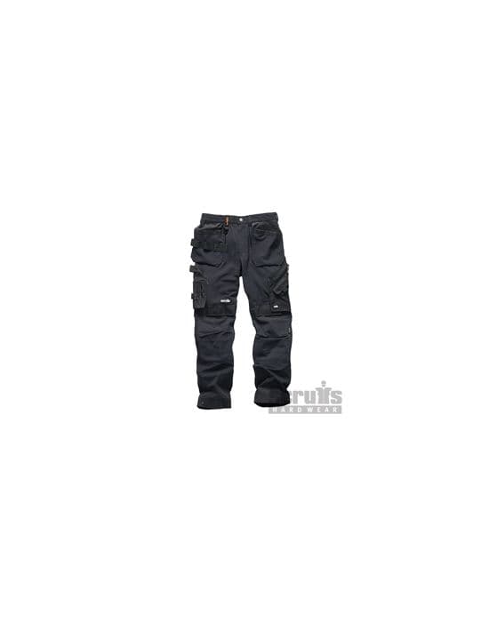 Arbetsbyxor - Scruffs - Pro Flex Plus - Svart - Storlek 38 S - 92% polyester, 8% elastan
