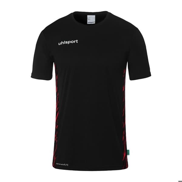 Barn T-shirt Uhlsport Progressive 28 Poly - svart/röd