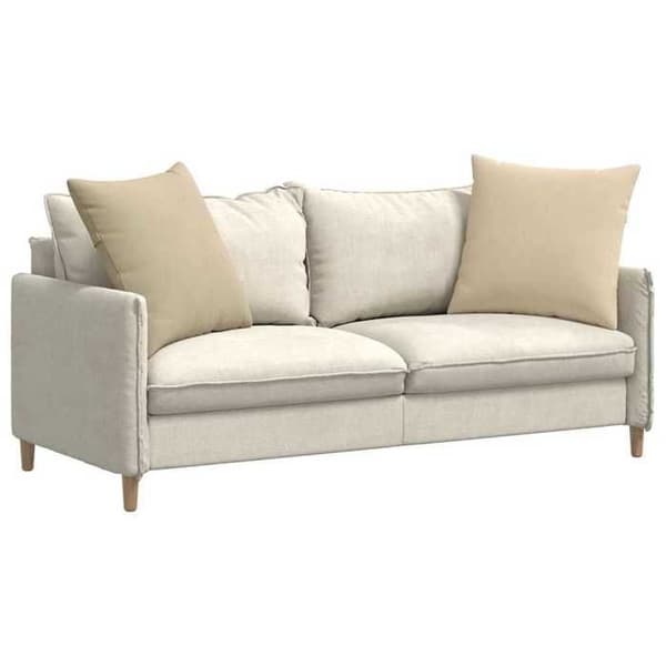 Coussin Vidaxl Soffkuddar 2 st Crème 80 x 80 cm tyg