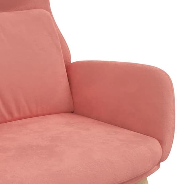 vidaXL avkopplingsstol Rosa sammet 341355