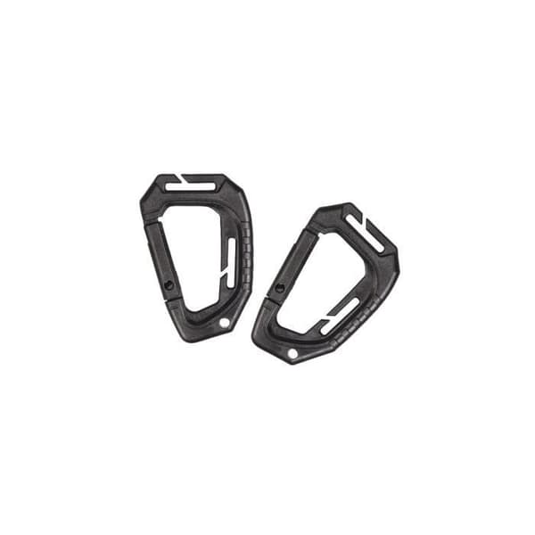 Taktiska Karbinhakar - Miltec - Svart - 100% Polyoxymetylén - Längd 9,3 cm - Paket med 2