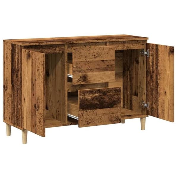 vidaXL Buffé gammalt trä 102x35x70 cm ingenjörsträ 856484