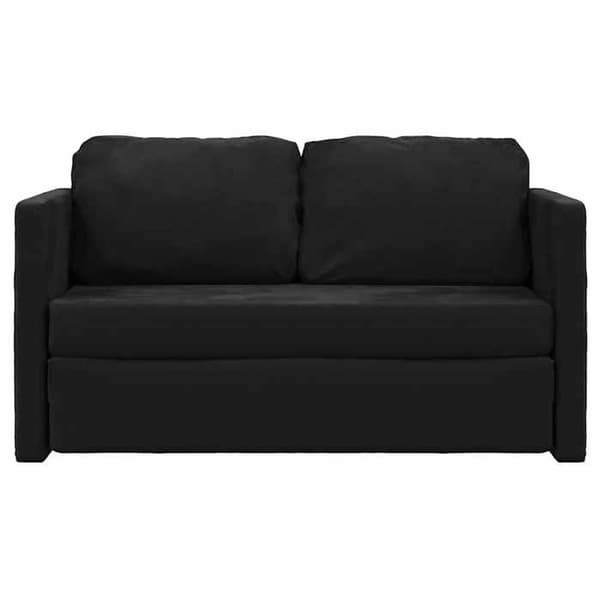 vidaXL 2-i-1 bäddsoffa Svart 122x204x55 cm Sammet 353959
