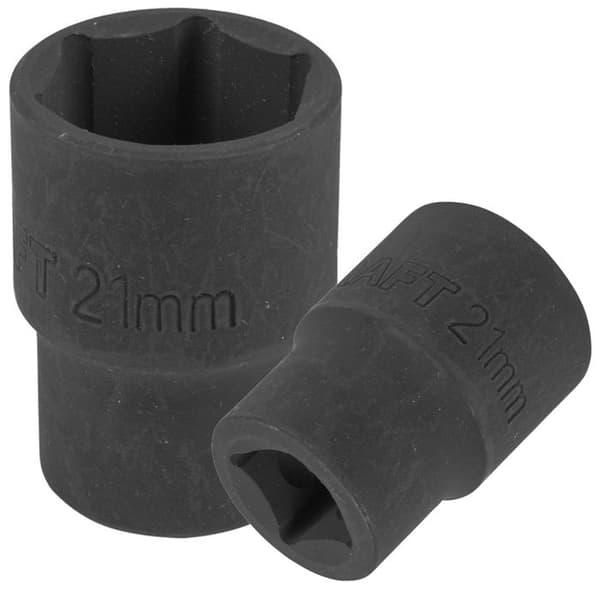 Slagskruvnyckel 1/2" 21 mm 6-kant kort