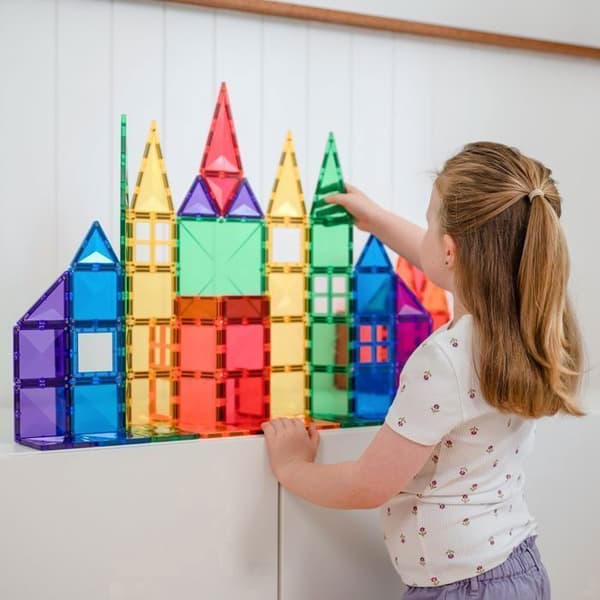 CONNETIX Byggplattor Magnetiska Regnbåge Kreativ Förpackning, 102 Bitar