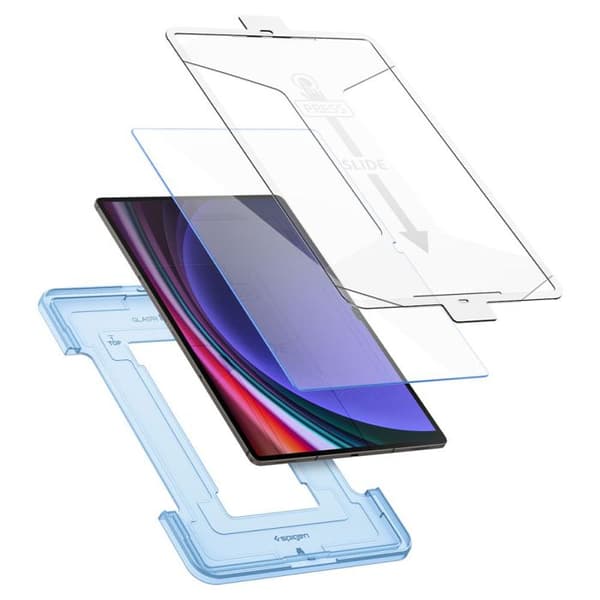 Härdat glas - Spigen - Galaxy Tab S9 Plus - Transparent - Glas.TR EZ-FIT - Optimal skydd