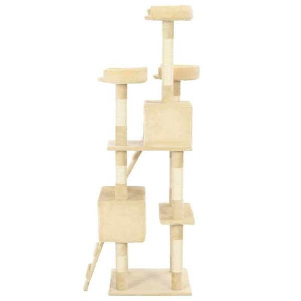 vidaXL Kattträd med Sisal skrapstolpar 170 cm Beige