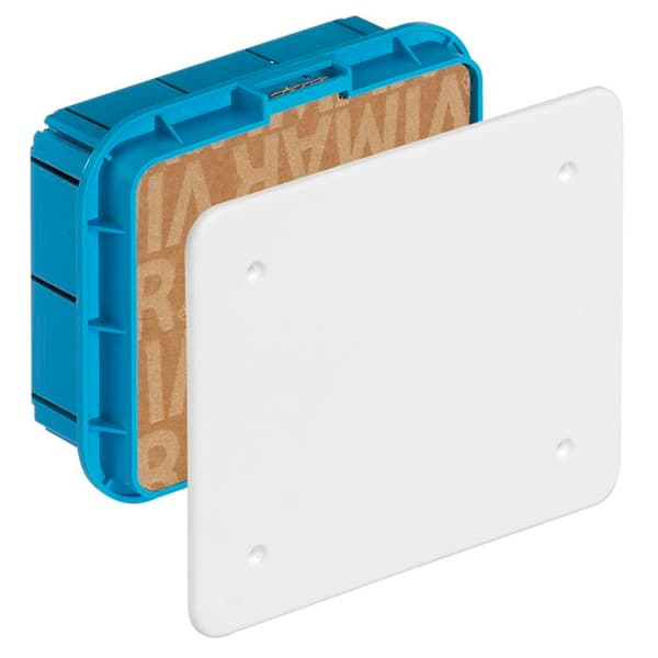 Infälld kopplingsbox - VIMAR - V70002 - 116x92x50 mm - Vit - Lock och skruvar