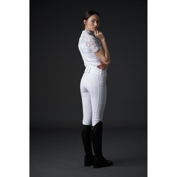 Ridbyxor full grip dam Equipage Leoni - vit