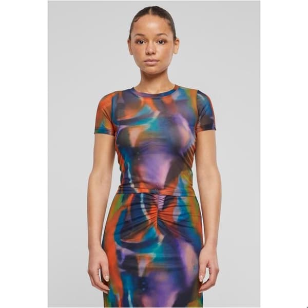T-shirt i mesh dam Urban Classics AOP