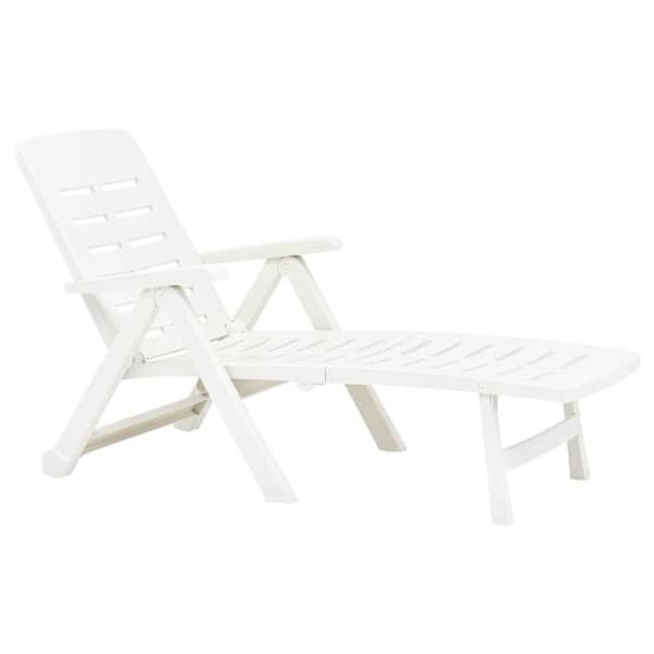 Vanlig hopfällbar fåtölj - Vit - 72 x 189 x 96 cm