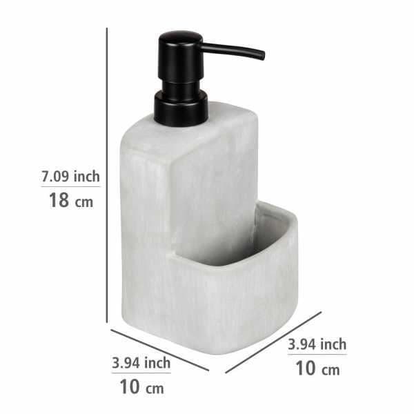 Festival Siena Dish Soap Dispenser, Soap Dispenser, Premium Soap Surface Ceramic med förvaringsfack
