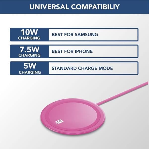 Laddningskit och stativ - Cellularline - Neon - Trådlös laddning 10W - 20W USB-C-adapter - Fällbart stativ