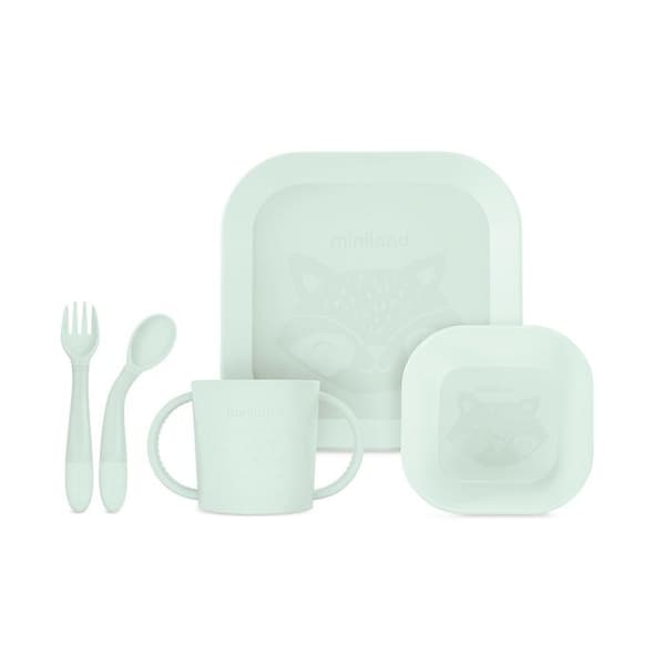 Set Tallrik och Skål Barn Mint