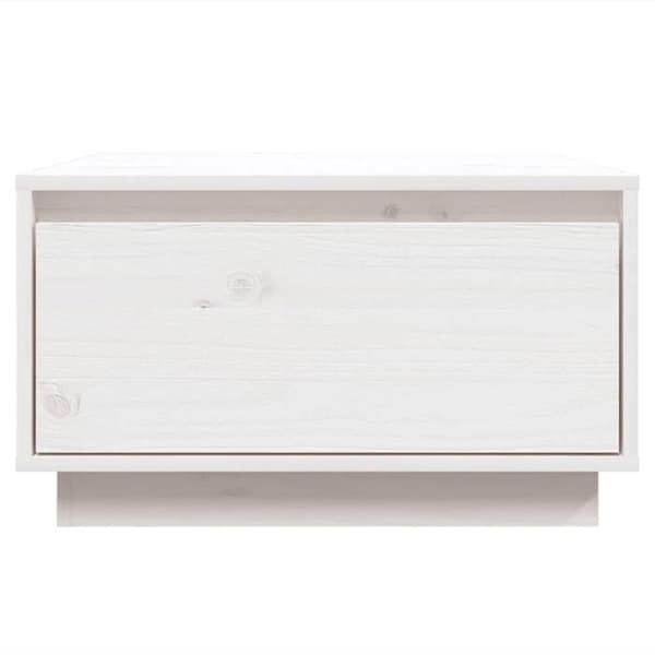 vidaXL Soffbord Vit 55x56x32 cm Massiv furu