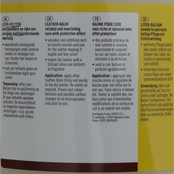 EFFAX Läderbalsam för ridutrustning 500 mL