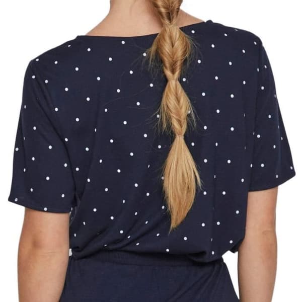 T-shirt Marin med prickar Dam Vila Mooney