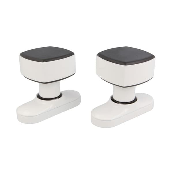 Dörrknopp - AMIG 6807 - Aluminium - Vit - 81 x 31 mm