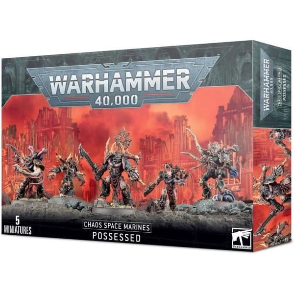 Games Workshop Warhammer 40k statyett - Possessed Chaos Space Marine - svart - TU