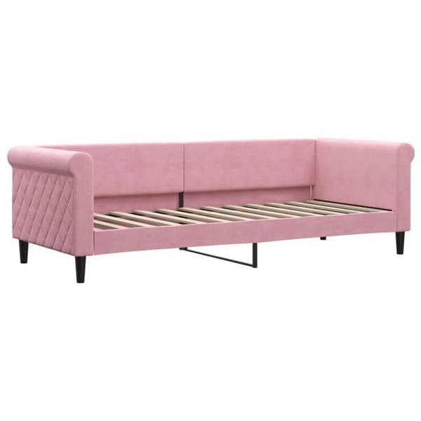 vidaXL Rosa vilstol 80x200 cm sammet 354240