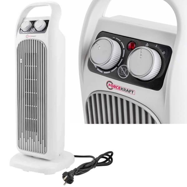 Elvärmare kolumn - FORCEKRAFT - 2000 W - 3 driftslägen - 75° oscillation