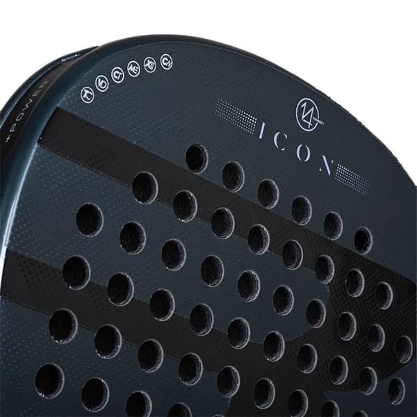 Padelracket - BULLPADEL - Icon 25 - Kolfiber - Glasfiber - Svart