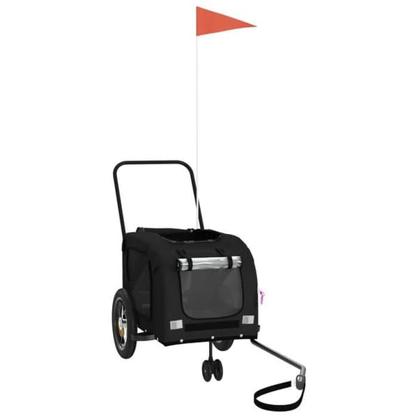 vidaXL djurcykelvagn svart 93891