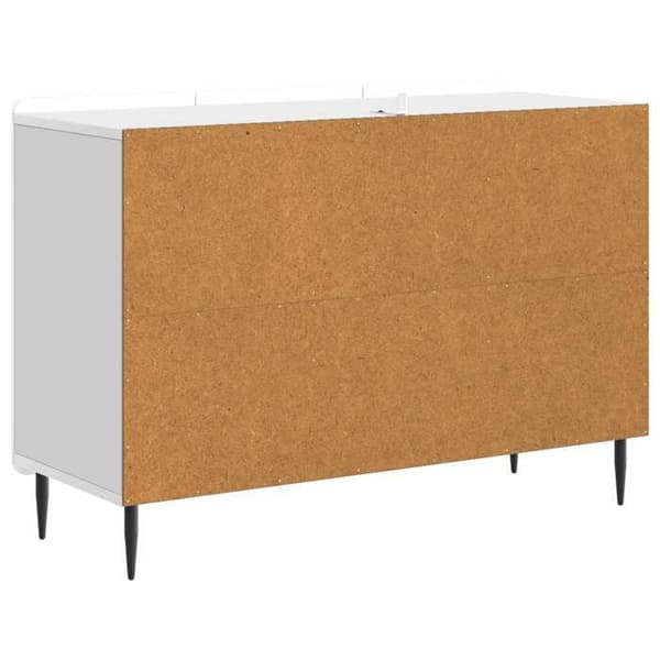 vidaXL Buffé Vit glänsande 89 x 34,5 x 62 cm Ingenjörsträ 894429