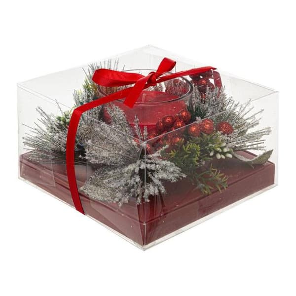 Bordsljusstake Liten Modell Röd Löv 210 G - Feeric lights & christmas