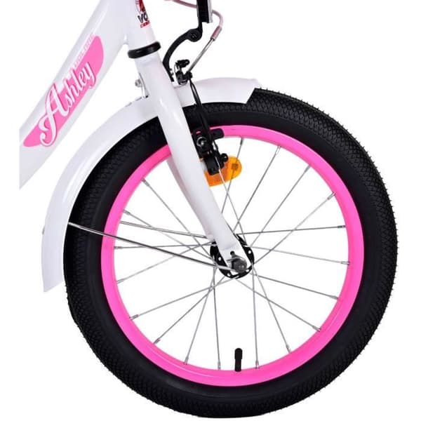 Cykel Flicka - VOLARE - Ashley - 16 Tum - Retropedalsbroms - Vit/Rosa Stål