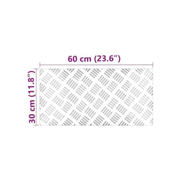 Aluminiumtrappa - vidaXL - 60x30 cm - Silver - Halkskydd - Set om 4