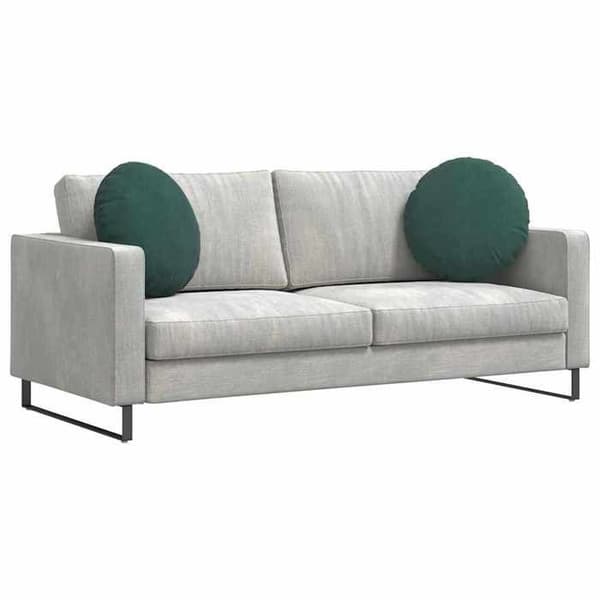 vidaXL Sittkuddar 2 st Mörkgrön Ø50 x 19 cm Sammet 42014176