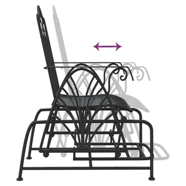 vidaXL Skjutbänk 61 cm Svart stål 318834