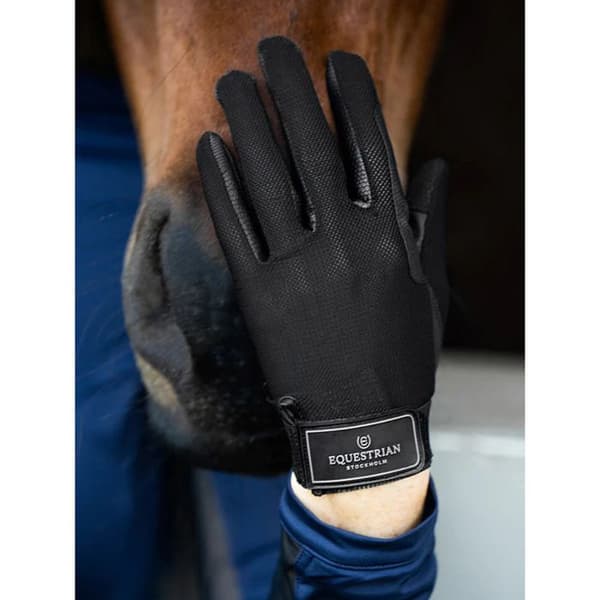 Ridsporthandskar i läder Equestrian Stockholm - black edition