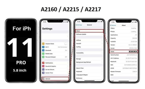 Flexkabel för On/Off-knapp kompatibel med iPhone 11 Pro (A2160/A2217/A2215) - DHLK