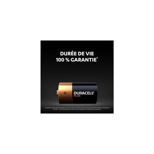 Duracell batterier Paket med 2 C Duracell Plus alkaliska batterier, 1,5V LR14