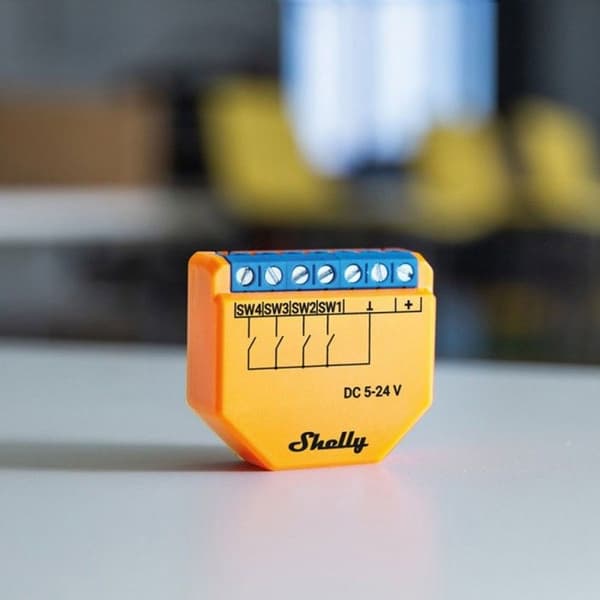 Kit säkerhet - SHELLY - Shelly Plus i4 DC - WiFi & Bluetooth - 4 digitala ingångar