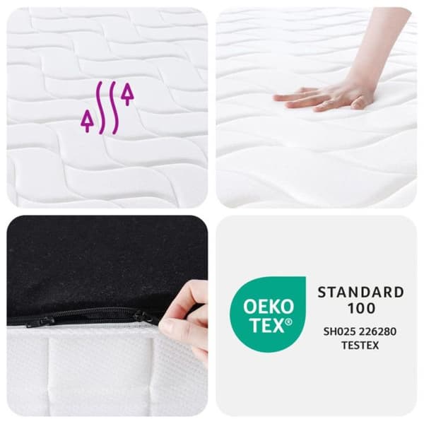 vidaXL Pocket Spring Madrass Medium Hårdhet 120x200 cm 372829