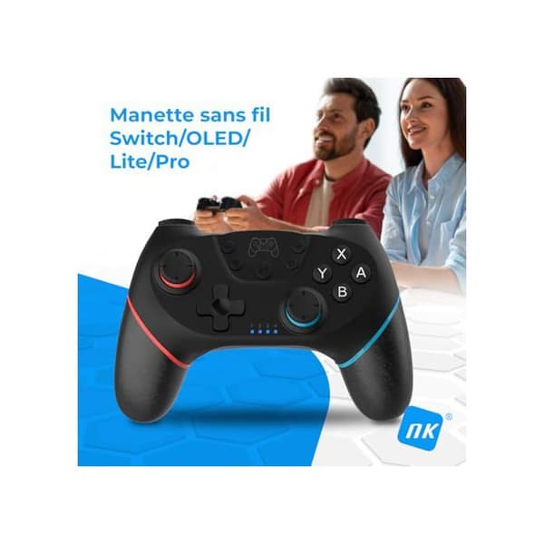 Trådlös spelkontroll - NK - Switch - Kompatibilitet med Nintendo Switch, Switch Pro, PC - Ergonomisk design