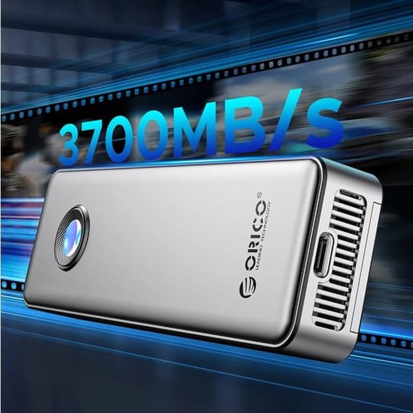Cage SSD - ORICO - OUM2-G20 - USB-C 3.2 - 20 Gbit/s - M.2 NVMe - Silver