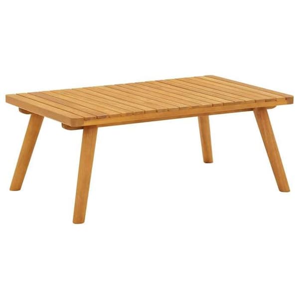vidaXL Trädgårdssoffbord 90x55x35 cm Solid akaciaträ 46675