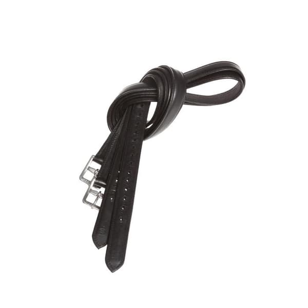 Kieffer läder stigbyglar - Svart - 140 cm