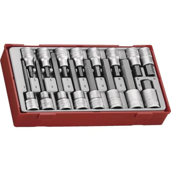 Set med 16 bitar på 1/2'' HEX-sockets Teng Tools TTHEX16
