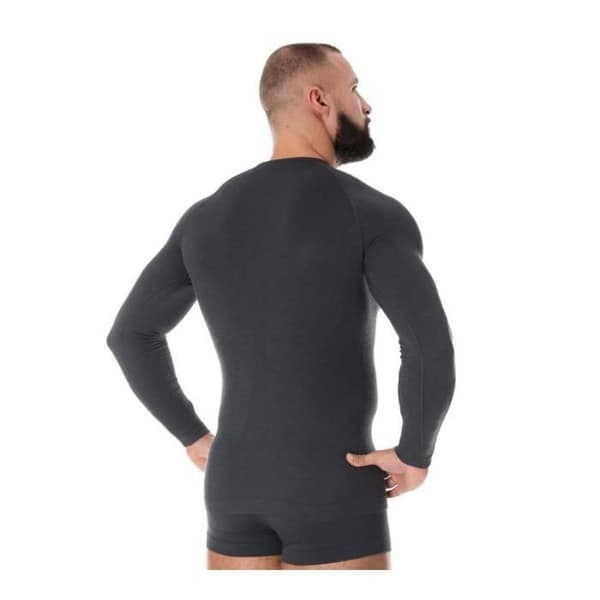 Brubeck Active Wool LS12820 - Herr - Långärmad - Grafit