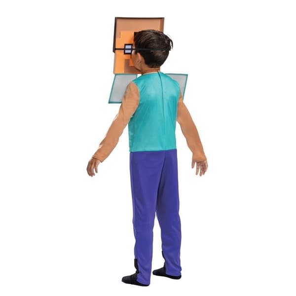 Steve Minecraft Kostym Barn - 7 - 8 år (124 - 136 cm)