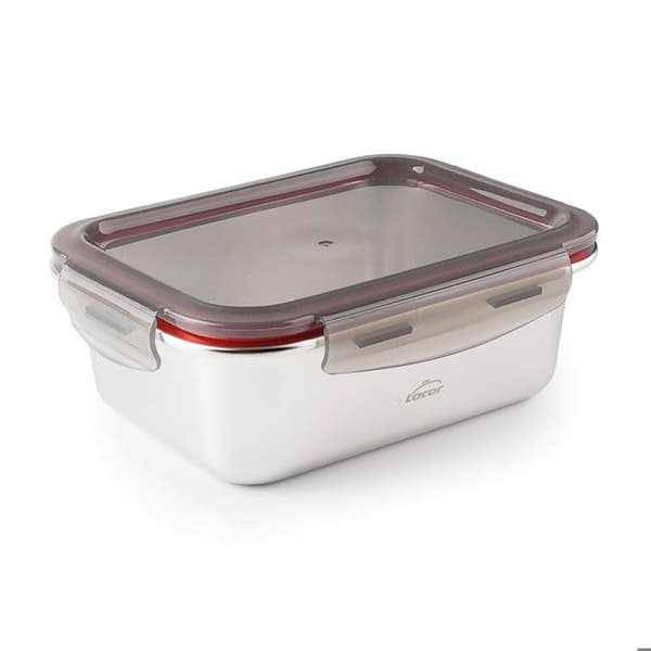 Rektangulär matlåda Lacor Ecoinox - silver/grå - Silver - 260 ml