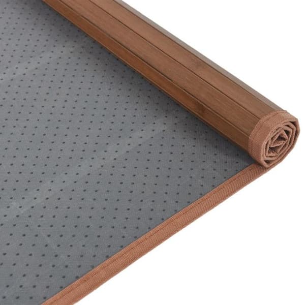 vidaXL Rektangulär matta brun 80x200 cm bambu, vardagsrumsmatta, köksmatta, rektangulär matta, sovrumsmatta 376908